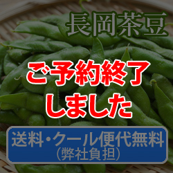 送料・クール便代無料(弊社負担) 枝豆【長岡茶豆】1.2Kg(300g×4袋) 8月上旬頃発送